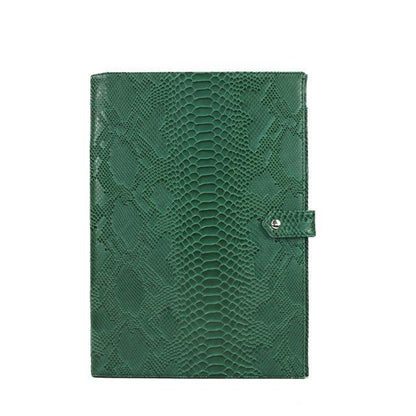 Monogrammed Note Pad Document Bag Embossed Python Pattern - foxberryparkproducts