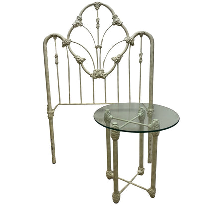 Off White Iron Side Table