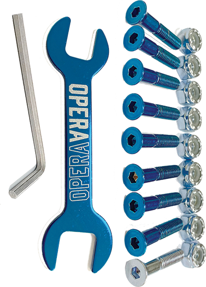 Opera Hardware Set 7/8" Allen - Blue/Silver