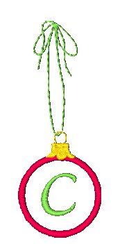 Ornament Applique Alphabet [4x4] # 10788