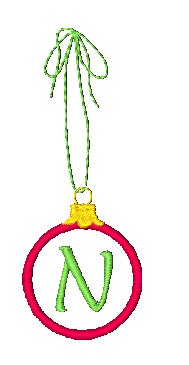 Ornament Applique Alphabet [4x4] # 10788