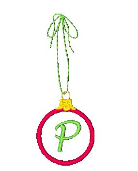 Ornament Applique Alphabet [4x4] # 10788