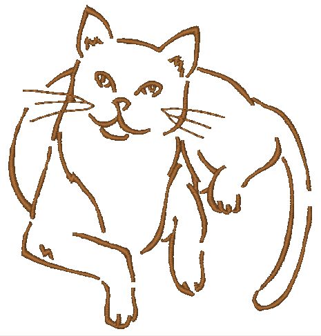 Outline Cats [4x4] 11441 Machine Embroidery Designs