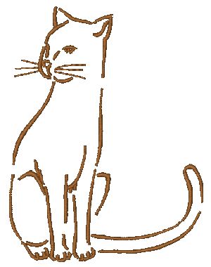 Outline Cats [4x4] 11441 Machine Embroidery Designs