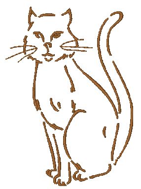 Outline Cats [4x4] 11441 Machine Embroidery Designs