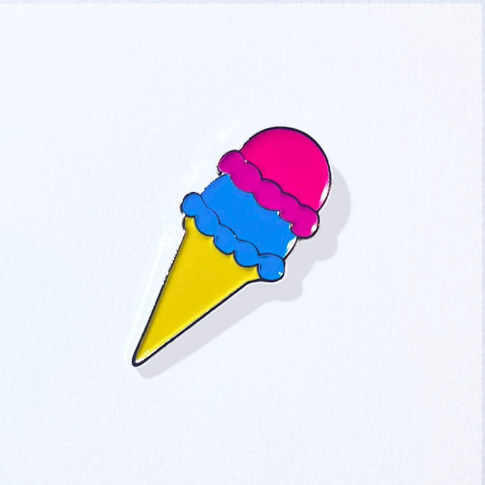 Pansexual Pride Ice Cream Cone Enamel Pin