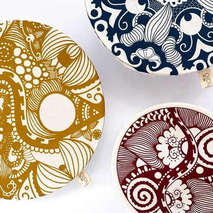 Paradise Dish Covers- Large Set of 3