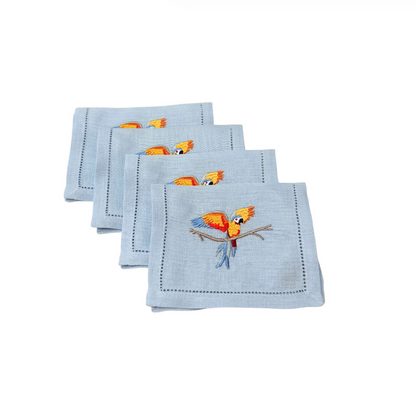 Parrot Cocktail Napkins, Set of 4