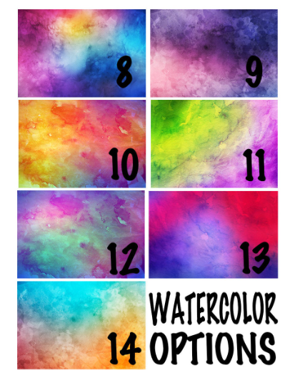 Personalized Cheer Bow Knee High Socks - Watercolor Background