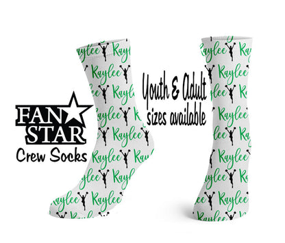 Personalized Cheerleader Crew Socks