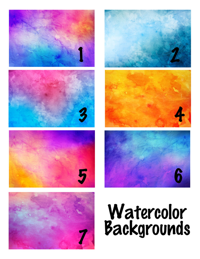 Personalized Field Hockey Knee High Socks - Watercolor Background