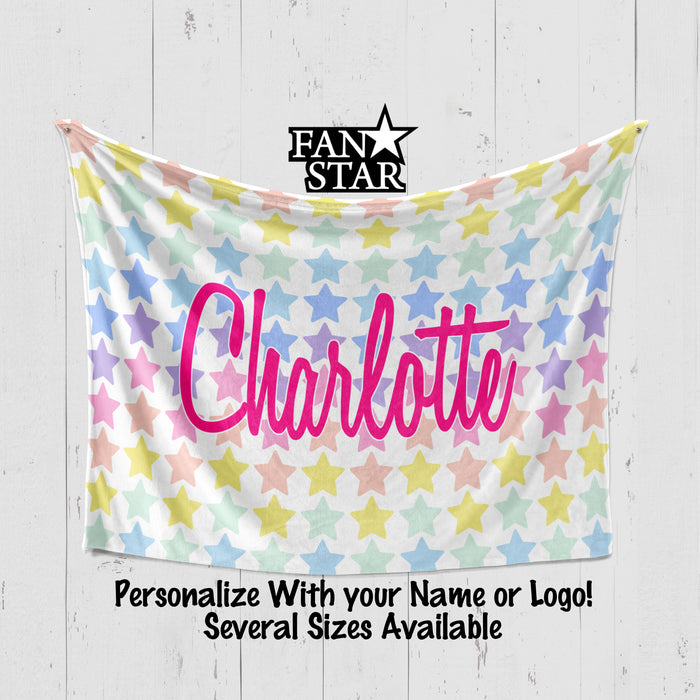 Personalized Stars Blanket, Plush Blanket