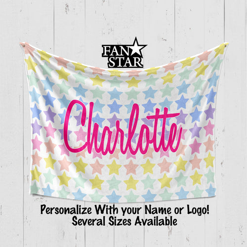 Personalized Stars Blanket, Plush Blanket