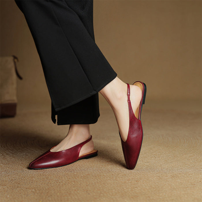 Phoebe Genuine Leather Flats