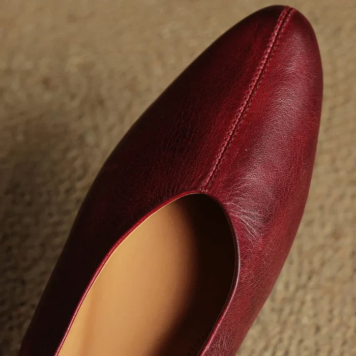 Phoebe Genuine Leather Flats