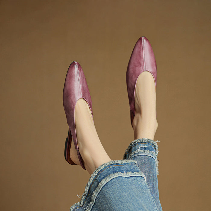 Phoebe Genuine Leather Flats