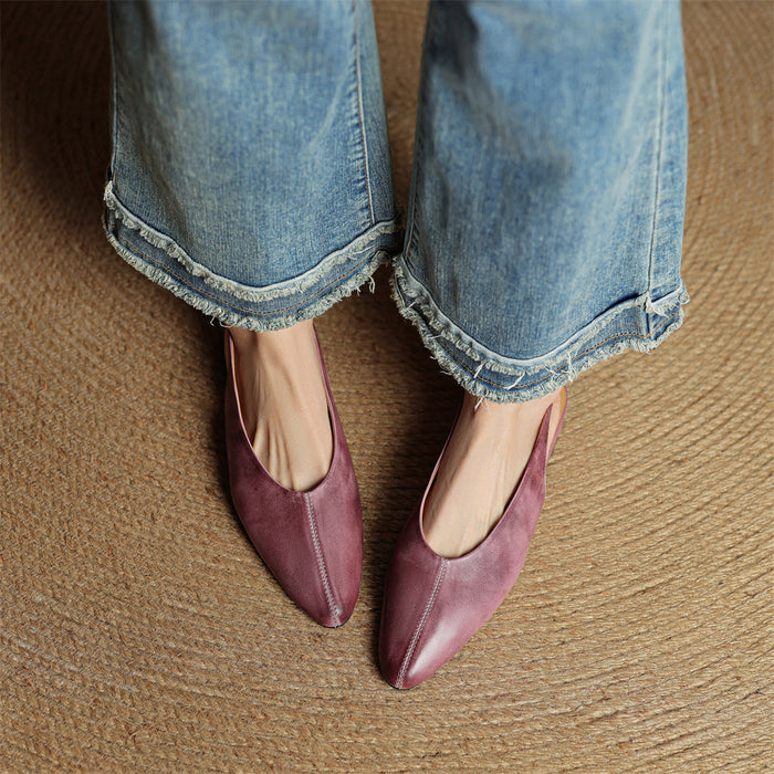 Phoebe Genuine Leather Flats