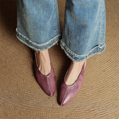 Phoebe Genuine Leather Flats