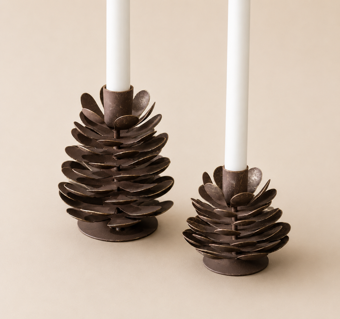 Pinecone Candle Holder