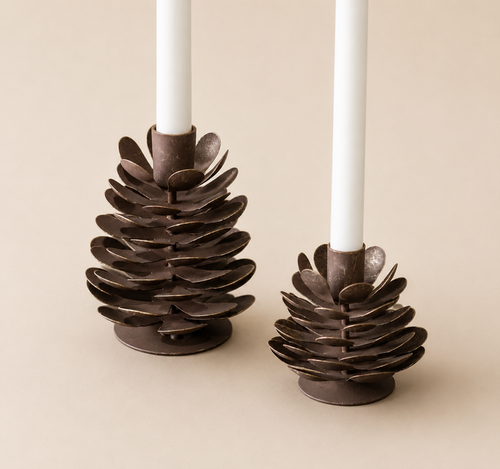 Pinecone Candle Holder