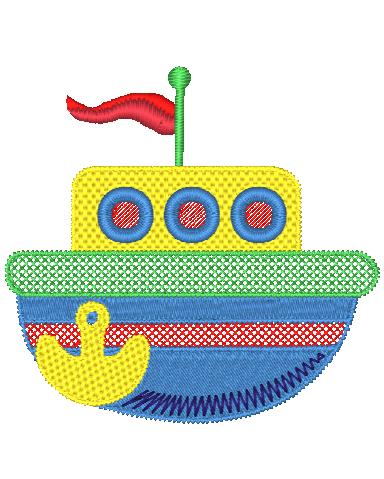 Plain Ships [4x4] 11158 Machine Embroidery Designs