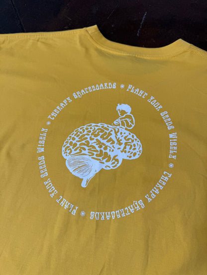 Plant Wise Seeds T-shirt 3X Yellow - Therapy Skateboards