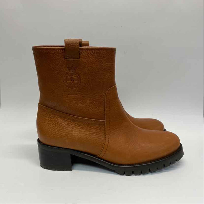 Polo Ralph Lauren Size 39-8.5 Women's Brass Solid Pull On Boots