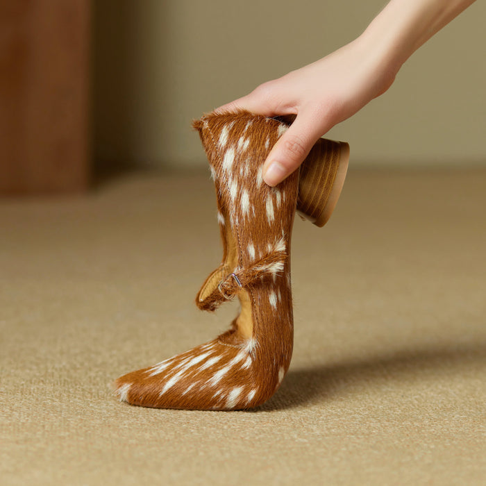 Poppy Faux Fur Heels
