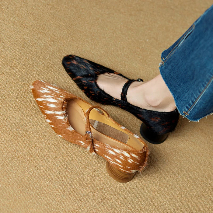 Poppy Faux Fur Heels