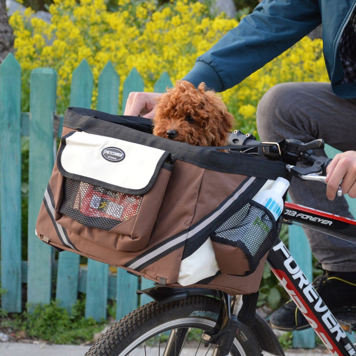 Portable Pet dog bicycle carrier bag basket - foxberryparkproducts