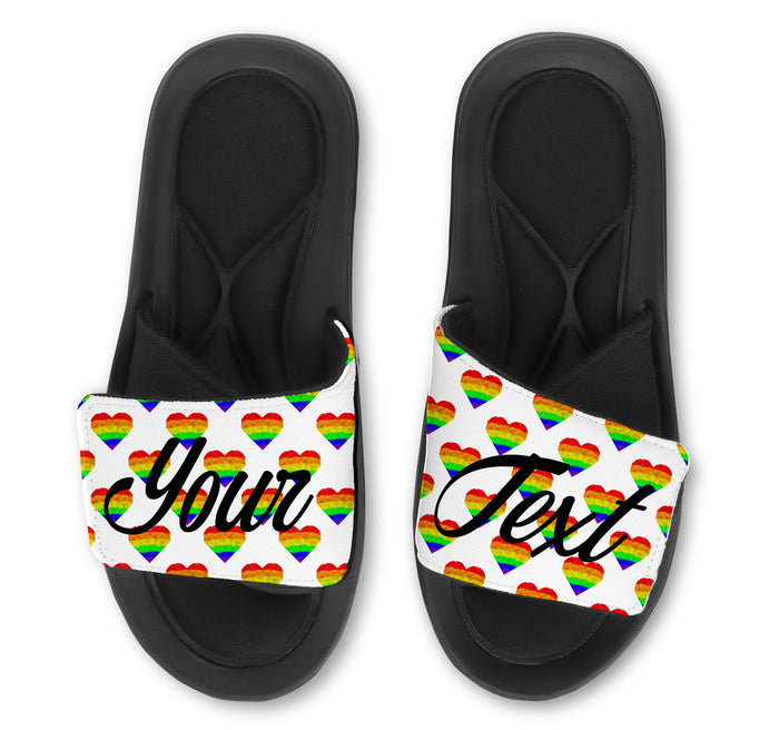 Pride Heart Slides Sandals