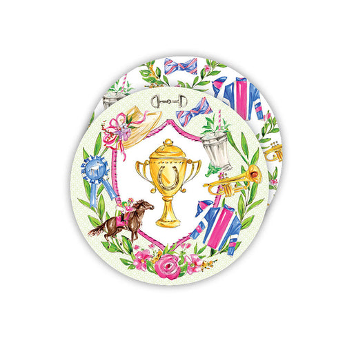 Racehorse Derby Icons Paper Coasters