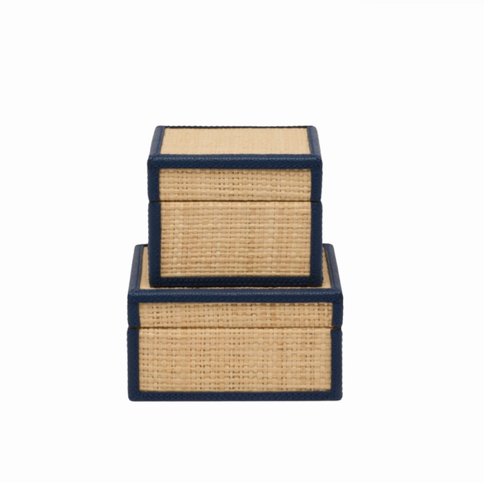 Raffia Wrapped Accesory Box Set