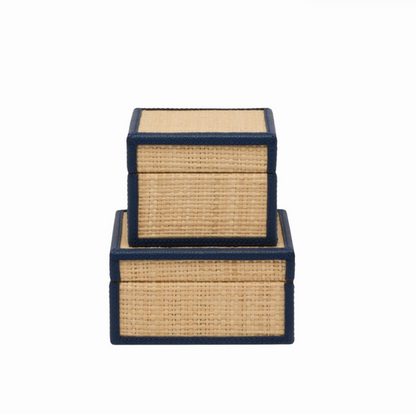 Raffia Wrapped Accesory Box Set