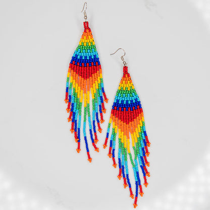 Rainbow Fringe Earrings
