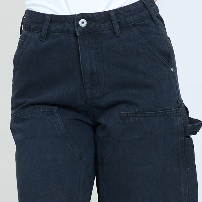 Raw hem panel seam high waist denim bermuda shorts wholesale