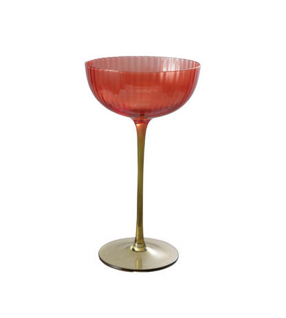 Red & Green Stemmed Glass