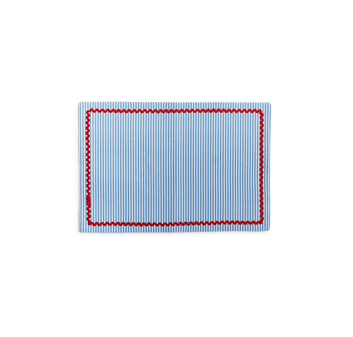 Red, White and Bloom Double-Sided Fabric Placemat, Set of 4