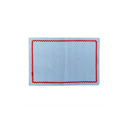 Red, White and Bloom Double-Sided Fabric Placemat, Set of 4