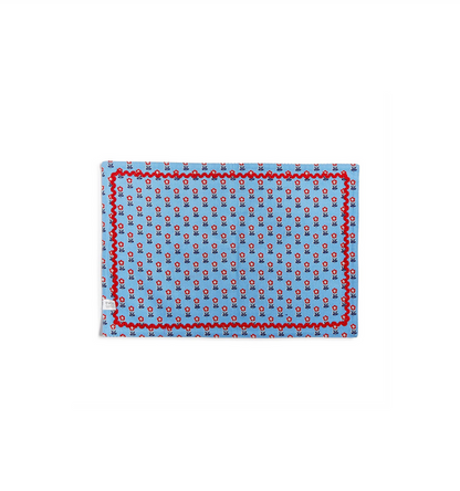 Red, White and Bloom Double-Sided Fabric Placemat, Set of 4