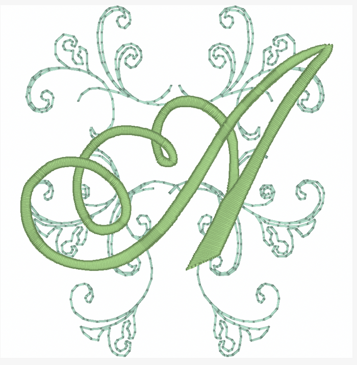 Redwork Swirl Alphabet [4x4] 11825  Machine Embroidery Designs
