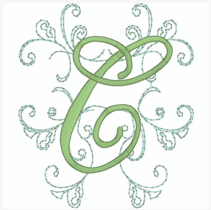 Redwork Swirl Alphabet [4x4] 11825  Machine Embroidery Designs