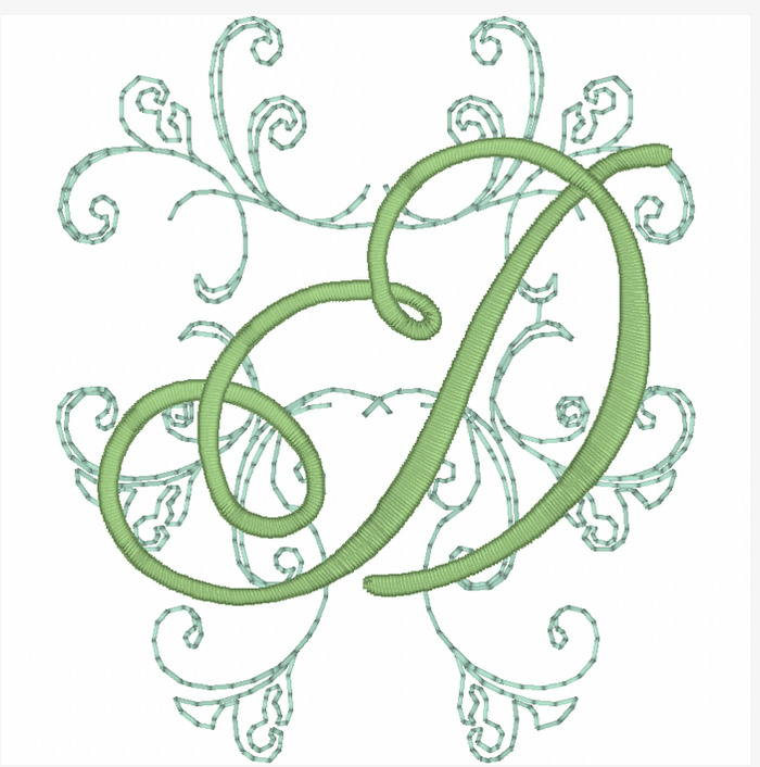 Redwork Swirl Alphabet [4x4] 11825  Machine Embroidery Designs