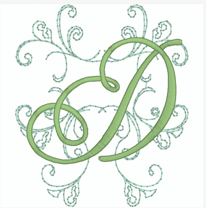 Redwork Swirl Alphabet [4x4] 11825  Machine Embroidery Designs