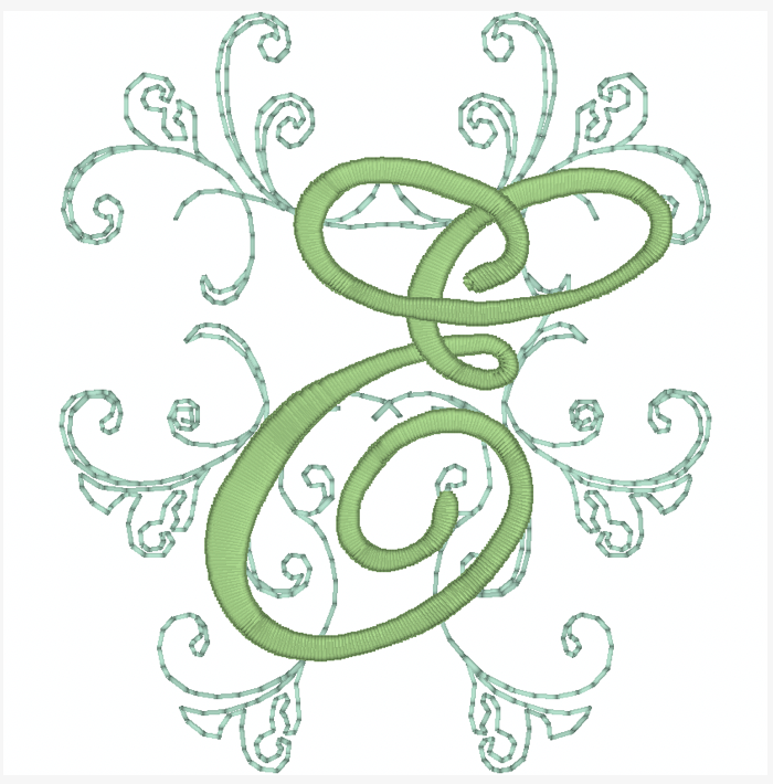Redwork Swirl Alphabet [4x4] 11825  Machine Embroidery Designs