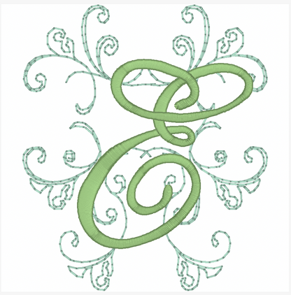 Redwork Swirl Alphabet [4x4] 11825  Machine Embroidery Designs