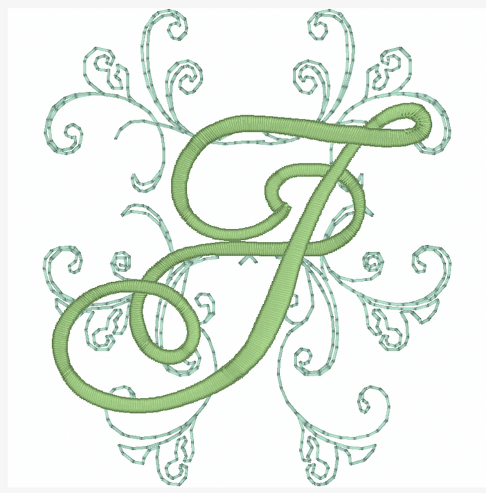 Redwork Swirl Alphabet [4x4] 11825  Machine Embroidery Designs