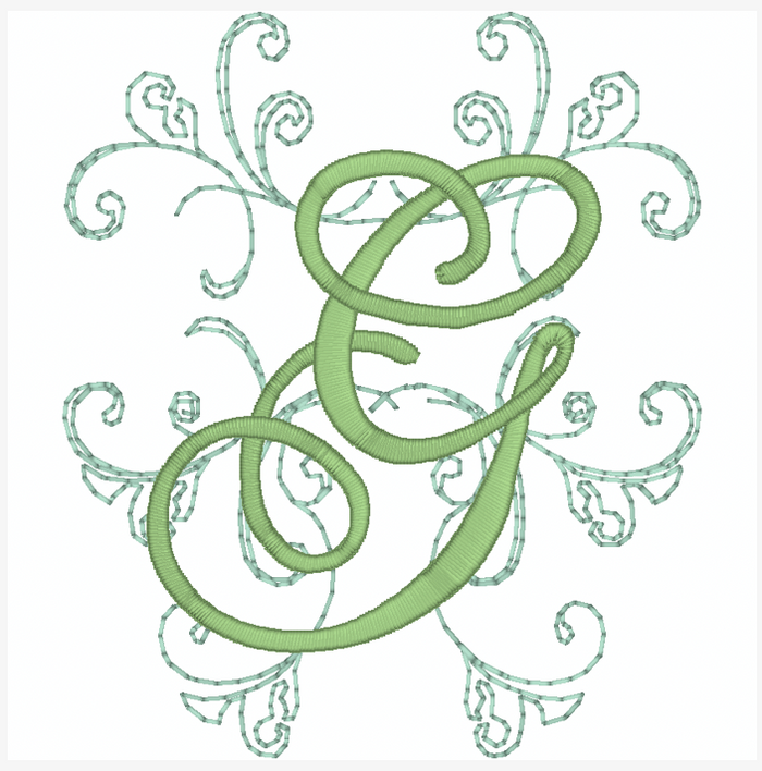 Redwork Swirl Alphabet [4x4] 11825  Machine Embroidery Designs