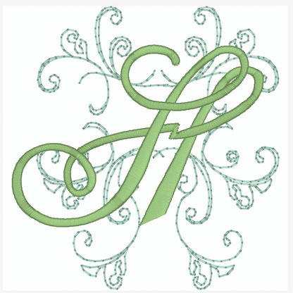 Redwork Swirl Alphabet [4x4] 11825  Machine Embroidery Designs