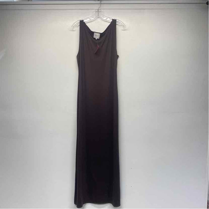 Reformation Size Xl Women's Brown Solid Maxi Sleeveless Shift Dress